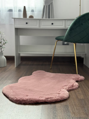 Open image in slideshow, Extra Soft &amp; Fluffy Thick Single Pelt Rabbit Fur Area Rug
