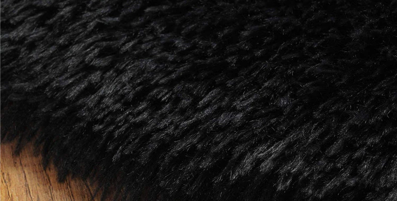 Fluffy & Shaggy Round Solid Shaggy Fur Area Rug