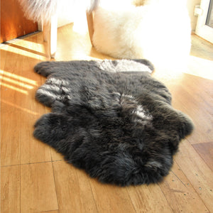 Open image in slideshow, Extra Fluffy &amp; Shaggy Single Pelt Sheep Fur Area Rug
