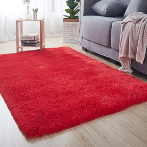Open image in slideshow, Fluffy &amp; Shaggy Rectangular Homely Shaggy Fur Area Rug
